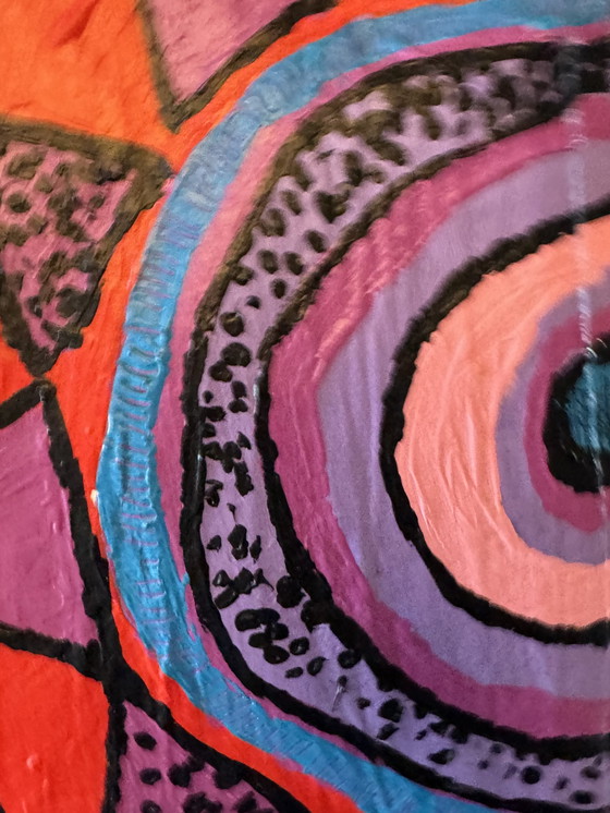 Image 1 of Harold Scheffer “ Red Reggae 1 “   70x70 cm. 