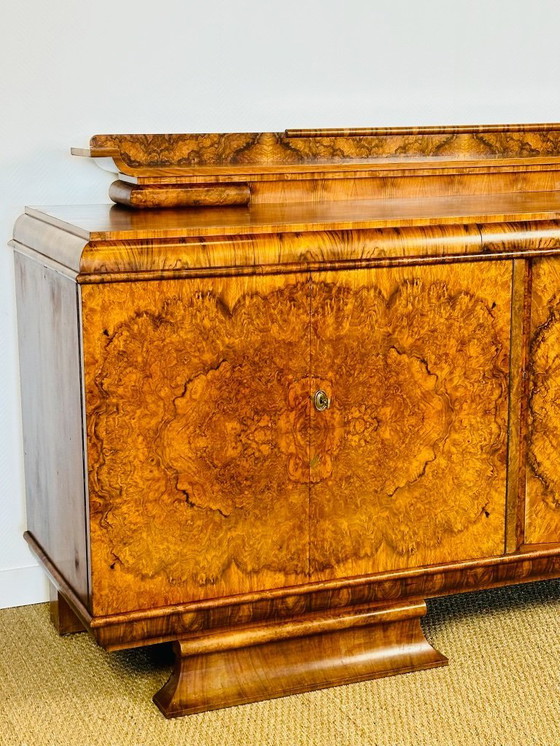 Image 1 of Sideboard im Art-Deco-Stil aus Nussbaummaserholz, Frankreich, 1930