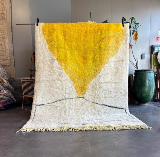 Mrirt Marokkanischer Wollteppich 200 x 300 cm – Handgeknüpfter, dicker Berberteppich aus Wolle, gewebt von Frauen
