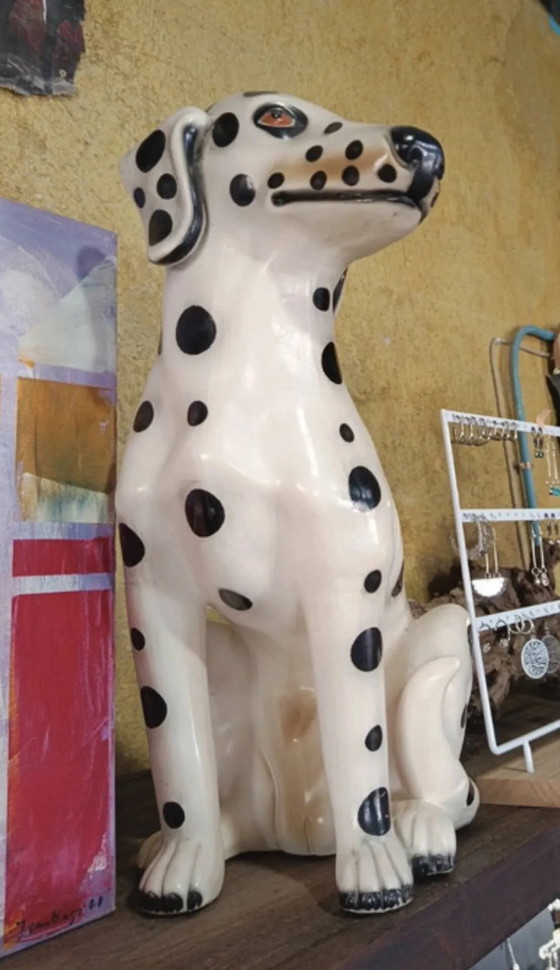 Glazed ceramic statue of a Dalmatian dog – Italy, circa 1970 – Decorative Objects, Porcelain, Vintage (photo 5 of 6)