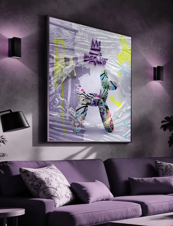 Image 1 of Limited: Wrapped Woof – Basquiat Edition | 140 X 140 Cm | 2025 (Ori, 1983)