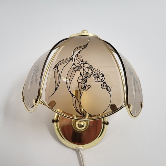 Image 1 of Hollywood Regency 1970er Wandleuchte