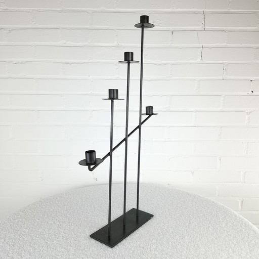 Vintage XL Kerzenständer aus Metall, 5-armig, 90er Jahre