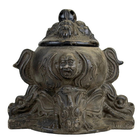 Antique Belgian Decorative Pot 1900/1920 Dragon Pot – Plant pot (photo 3 of 9)