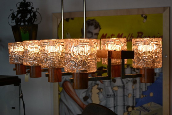 Image 1 of Lampadario allungato vintage in stile scandinavo