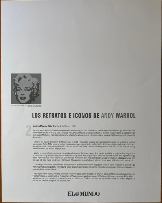 Image 1 of Marilyn Monroe, 1967 – Andy Warhol (after) | Stampa editoriale offset autorizzata, 2007