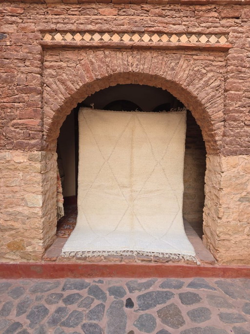 Crème Beni Ourain tapijt 250 x 158 cm