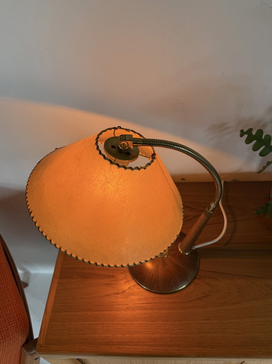 Vintage Table Lamp Model No. 31, Temde Leuchten '60 – Wood, Metal (photo 9 of 12)
