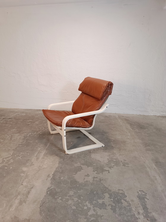 Image 1 of Noboru Nakamura cognac lederen fauteuil 