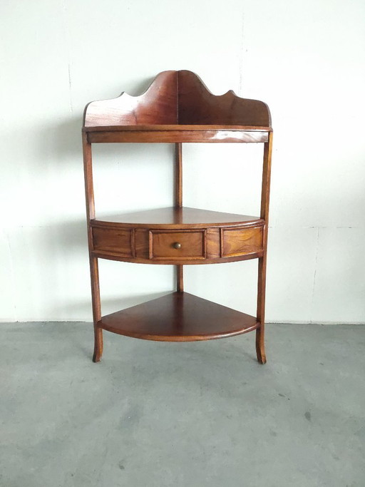 Vintage/antique Georgian/Edwarian style mahogany étagère corner cabinet wall unit