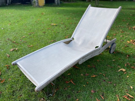 Image 1 of Lettino Gloster in legno di teak e acciaio inox