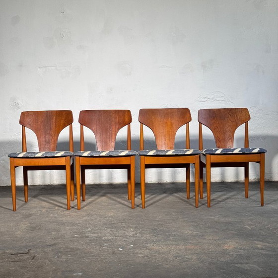 Image 1 of Set of 4 Elliotts of Newbury Teak Dining Chairs, 1960s