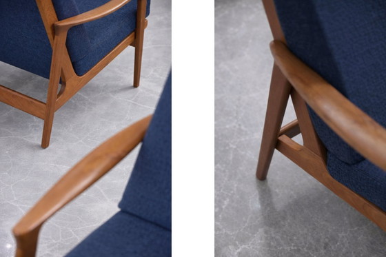 Image 1 of Vintage mid-century Australische moderne teakhouten bank en fauteuils van Parker Furniture, jaren 1950, set van 3