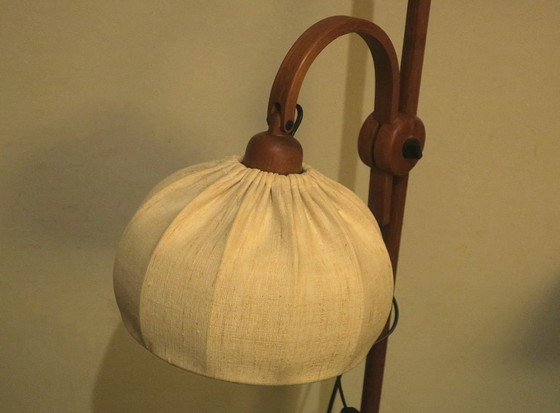 Image 1 of Lámpara de pie doble multiajustable de teca Domus, Dinamarca Años 70