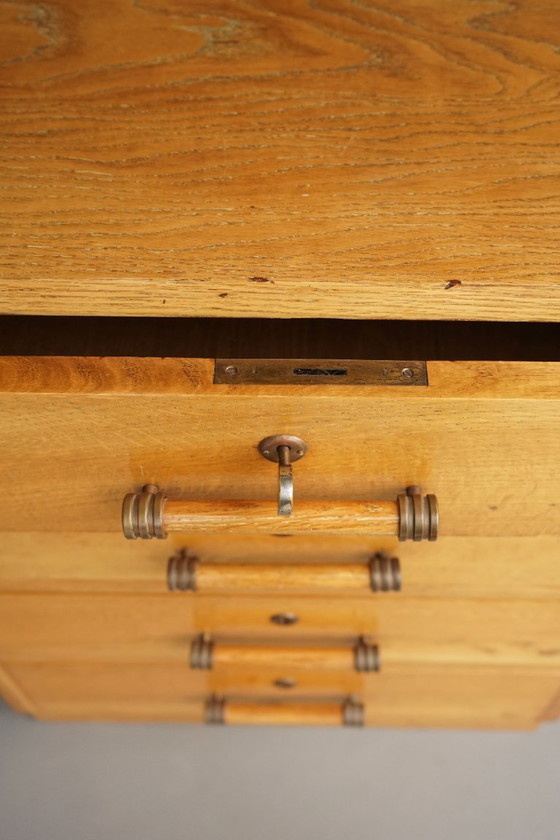 Scrivania francese Art Déco autoportante in legno di frassino, anni '30 – Scrivanie, Wood (photo 9 of 23)
