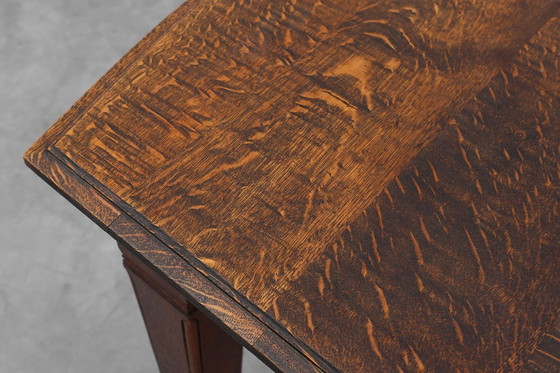 Image 1 of Mesa de comedor Art Déco de roble con friso tallado, Francia años 20