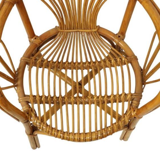 Image 1 of Vintage Rotan Stoel Fauteuil Boho Design Jaren 70