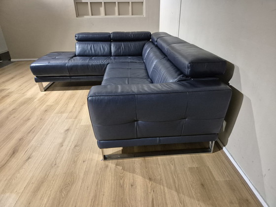 Image 1 of Montel Temptation - Divano angolare - Blu - Pelle - Design