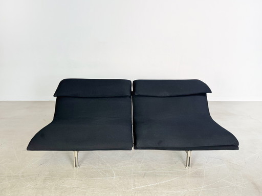 Saporiti Italia Wave Sofa Giovanni Offredi 1970 two-seater design