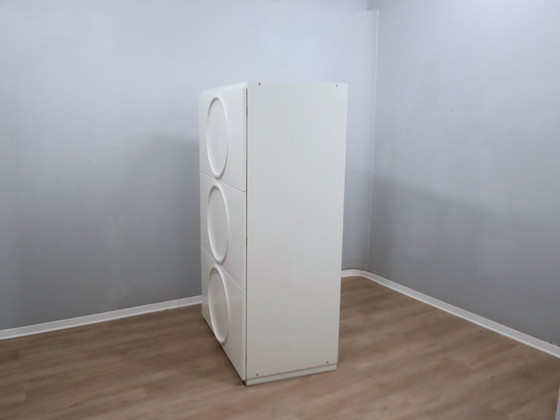 Image 1 of Italiaanse Space Age kledingkast wit gelakt F.lli Proserpio jaren 60