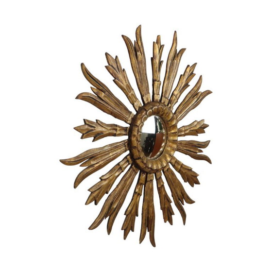 Image 1 of Wooden Sun Mirror Sunburst 70cm