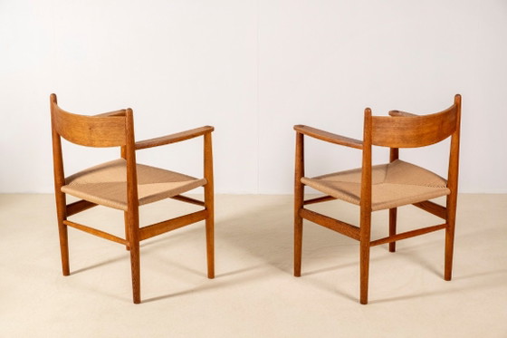 2 sillas de comedor Hans J. Wegner CH37 en roble aceitado, década de 1970. – Carl Hansen & Søn, Wood, Vintage (photo 6 of 12)