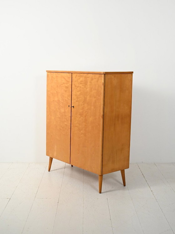 Image 1 of Vintage Scandinavian Birch Cabinet 1950s