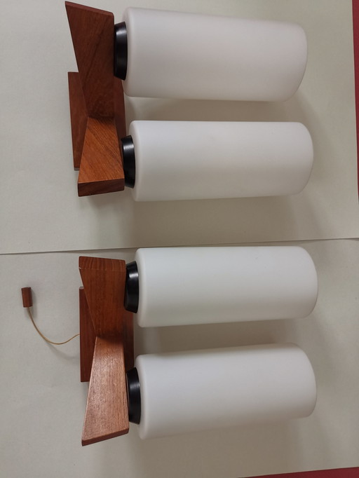 Set Deense Design wandlampen van Uno en Östen Kristiansson