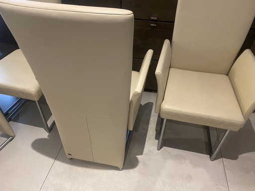 Sillas de cuero Rolf Benz, modelo 7400