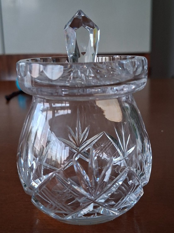 Image 1 of Bohemian Crystal - honey/jam jar