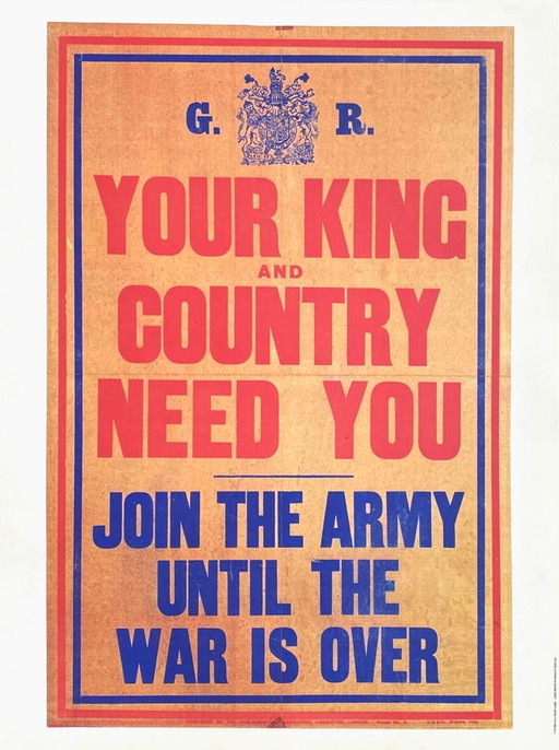 COLLECTIF - HISTORIAL DE LA GRANDE GUERRE Your King and Country need you poster 