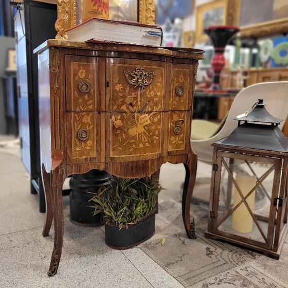 Image 1 of Louis XV and Louis XVI Transitional Style Chest of Drawers, circa 1900 - France