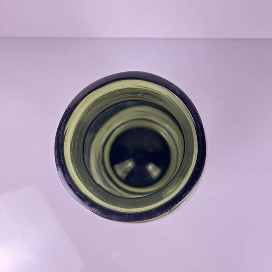 Image 1 of Große antike Apothekerflasche aus grünem geblasenem Glas