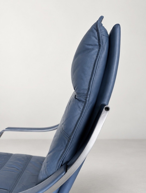 2x Fauteuils Lounge Komet Vintage ArtCollection et Ottoman – rvs, Leather (photo 6 of 15)