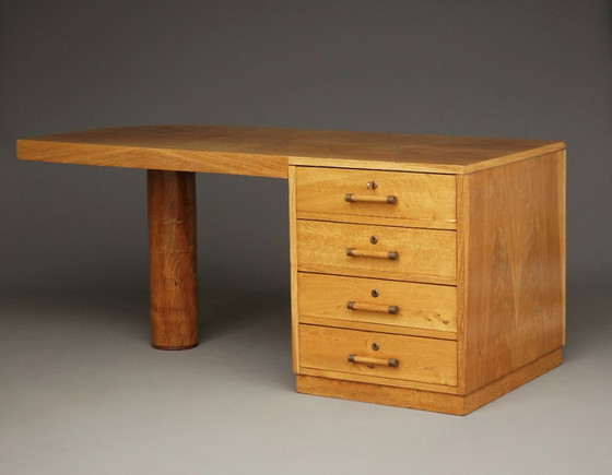 Scrivania francese Art Déco autoportante in legno di frassino, anni '30 – Scrivanie, Wood (photo 6 of 23)