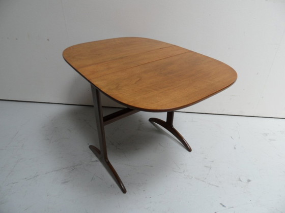 Image 1 of Mid Century drop-leaf side table