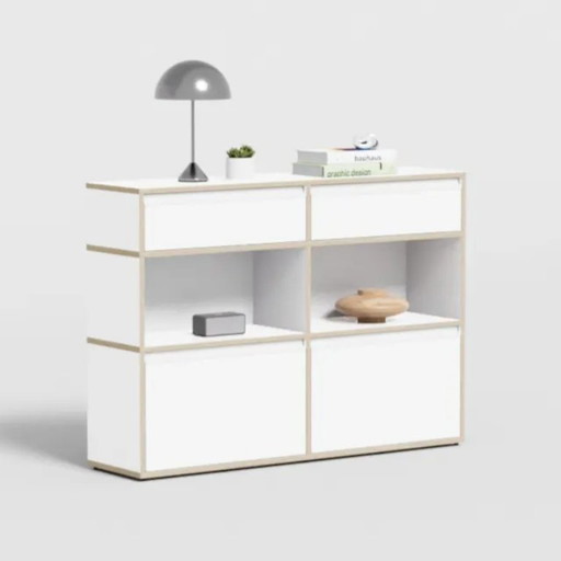 Tylko Sideboard in White with four Drawers