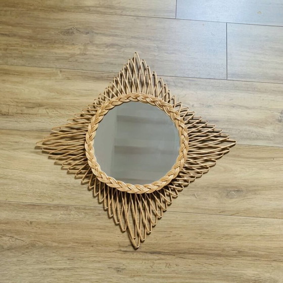 Image 1 of Vintage wicker mirror