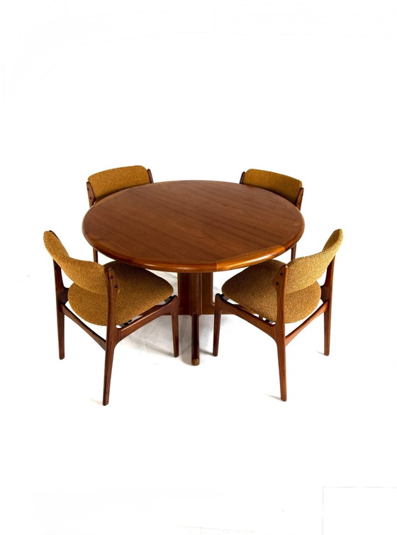 Vintage XL Extendable Danish Dining table, Korup Stølefabrik ‘70s – Wood, Metal (photo 9 of 15)