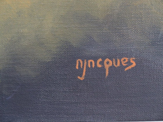 Image 1 of Lo Stallone Olio su tela - Sylvie AJACQUES