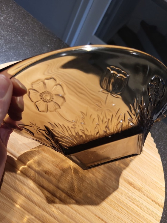 Cuenco pequeño Art déco de cristal marrón, Vidrio (foto 3 de 8)