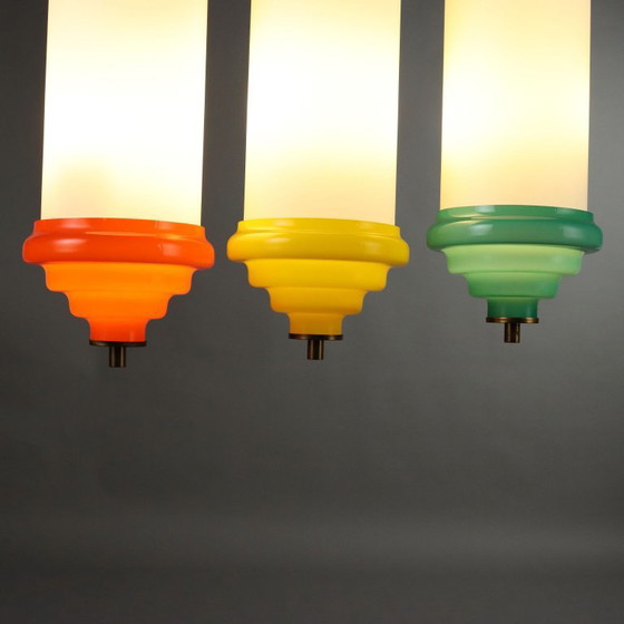 1960s Lamp with Colored Glass – Pendant lamps, Aluminium (photo 7 of 13)