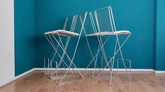 Image 1 of 4 sgabelli da bar Kreuzschwinger di Till Behrens, anni '90