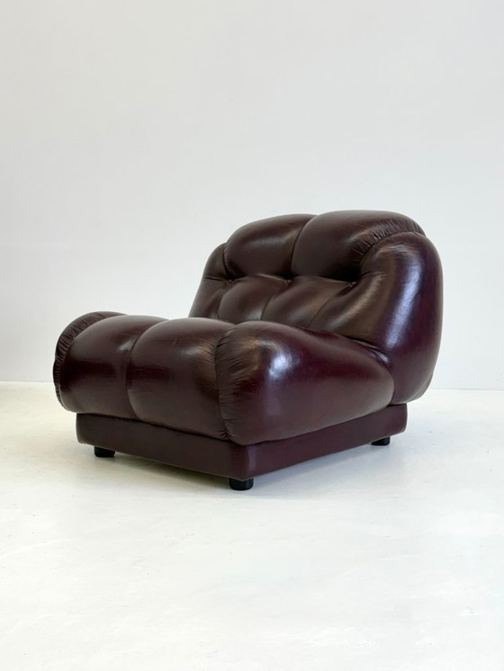 Image 1 of Dark brown Nuvolone Modular Lounge Sofa by Rino Maturi for Mimo Padova