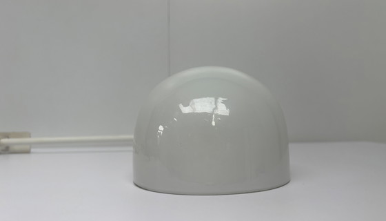 Image 1 of Lampada da parete vintage di design bianco Vetro metallico Vetro lattiginoso