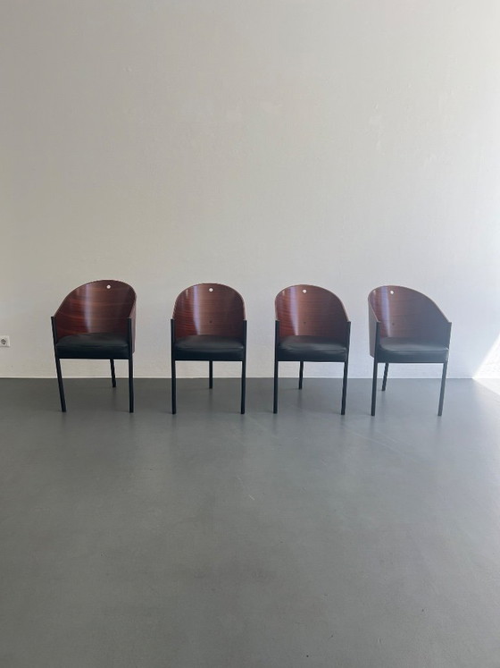 La célèbre chaise de café "COSTES" du designer Philippe Starck, Aleph, Chaises de salle à manger, Bois, Métal (photo 4 sur 5)