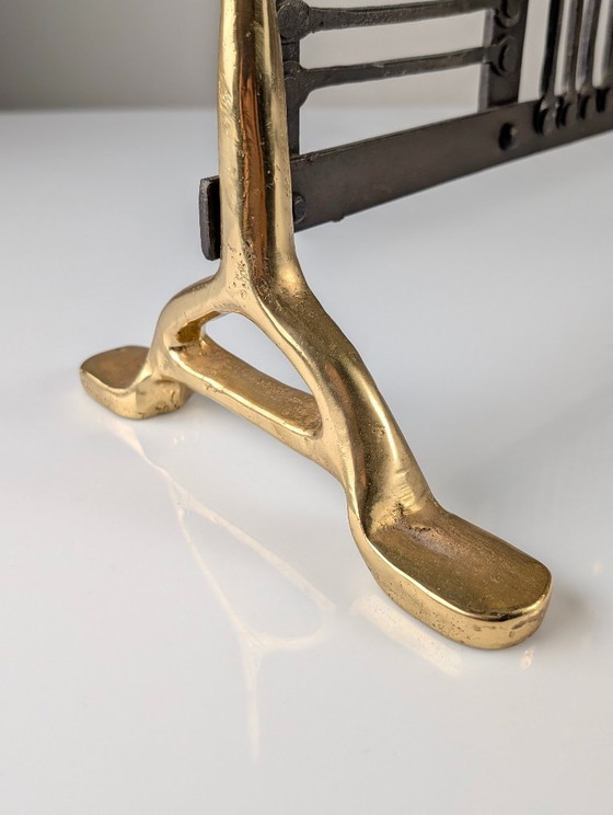 Parascintille in ottone e ferro battuto di David Marshall, Spagna, anni '70. – Oggetti decorativi, Iron (photo 4 of 11)
