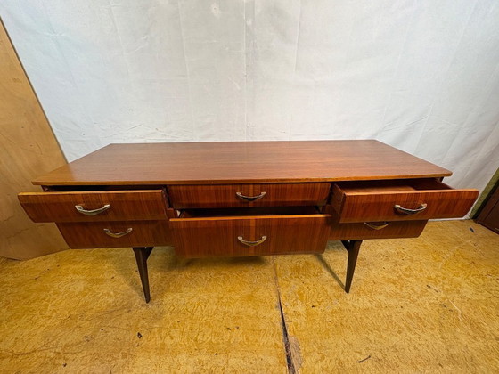 Image 1 of Mid-century retro vintage tola wood sideboard by Meredew, designed by Alphons Loebenstein 1960s   This stunning tola wood sidebo