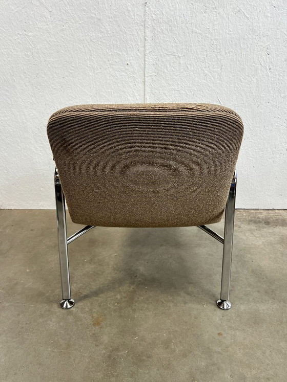 Set Poltrone Tubolari Cromate Vintage, Paesi Bassi Anni '70 – Tessile, Cromo, Mid Century Modern (photo 12 of 16)