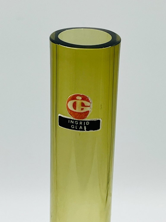 Image 1 of Soliflore Ingrid Glas design Kurt Wokan olive green